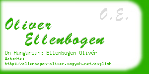 oliver ellenbogen business card